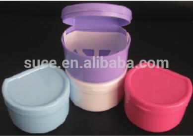 Dental denture storage box teeth container with net